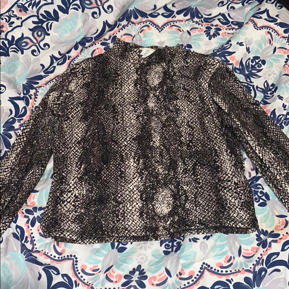 Snakeskin Turtle Neck